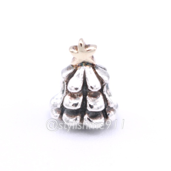 Authentic PANDORA Christmas Tree Charm 14K Gold - Picture 6 of 10